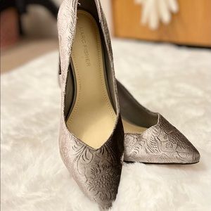 Marc Fisher Velvet Silver Pump